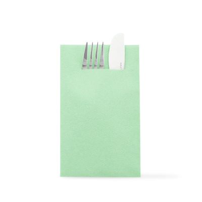 Sovie HORECA Pistachio Cutlery Napkins, Linclass Airlaid, 40 x 40 cm, 1/8 Fold, 75 Count