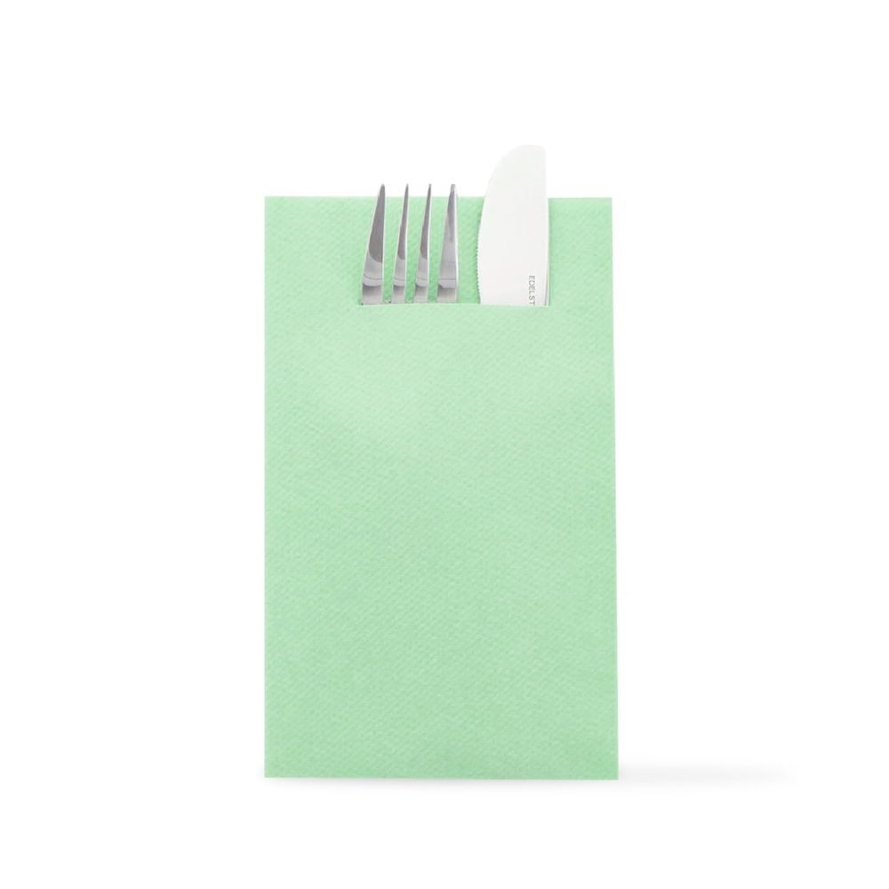 Sovie HORECA Pistachio Cutlery Napkins, Linclass Airlaid, 40 x 40 cm, 1/8 Fold, 75 Count