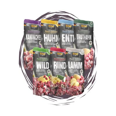 Belcando Finest Selection 24 x 125 g Dog Food Pouches – For Sensitive & Picky Dogs, No Additives, Assorted Flavors