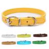 CUSROS Faux Leather Dog Collar for Puppies, Coffee, XS view 3