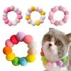 CUSROS Colorful Plush Ball Pet Collar view 1
