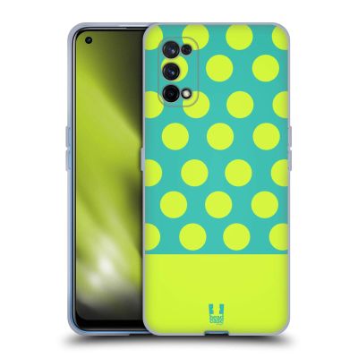 Head Case Designs Blue-Green with Lemon-Yellow Dots Nail Art Soft Gel Phone Case for Realme X7 5G
