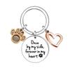 Memorial Gift Keychain for Pet Loss, Sympathy Pet Remembrance Keychain, Silver, 42 view 1
