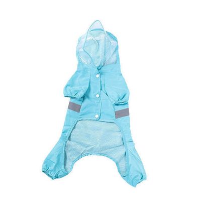 Dog Raincoat with Reflective Hood (L: Blue)