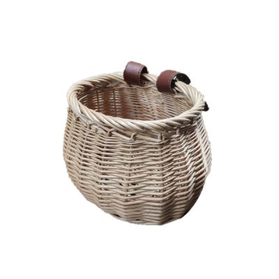 Wicker Bicycle Basket, Handwoven Rattan Storage Basket, Quick-Release, Color A
