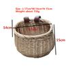 Wicker Bicycle Basket, Handwoven Rattan Storage Basket, Quick-Release, Color A view 2