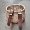 Wicker Bicycle Basket, Handwoven Rattan Storage Basket, Quick-Release, Color A view 3