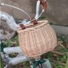 Wicker Bicycle Basket, Handwoven Rattan Storage Basket, Quick-Release, Color A view 4