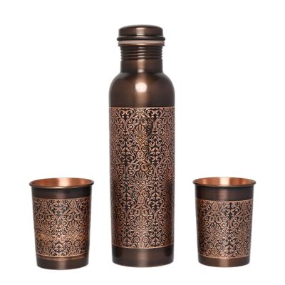 HealthGoodsIn Pure Copper Bottle, Slim Design