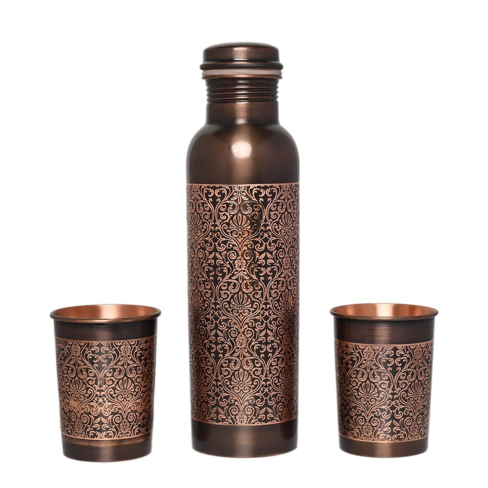 HealthGoodsIn Pure Copper Bottle, Slim Design