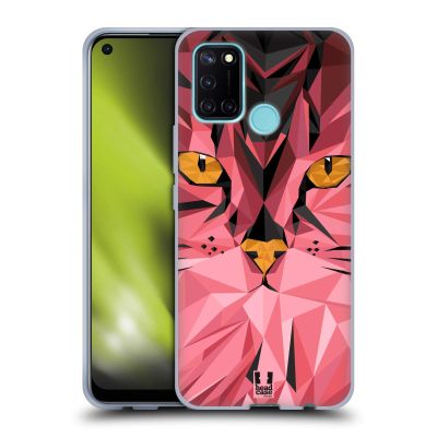 Head Case Designs Cat Geometric Animals Soft Gel Phone Case for Realme 7i / C17