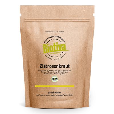 Organic Cistus Herb 100 g (Cistus incanus) – Premium Organic Quality – Bulk Pack – Packed and Inspected in Germany – Biotiva