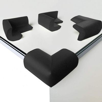8-Piece Table Edge Protectors for Babies and Children, Soft Foam, Black