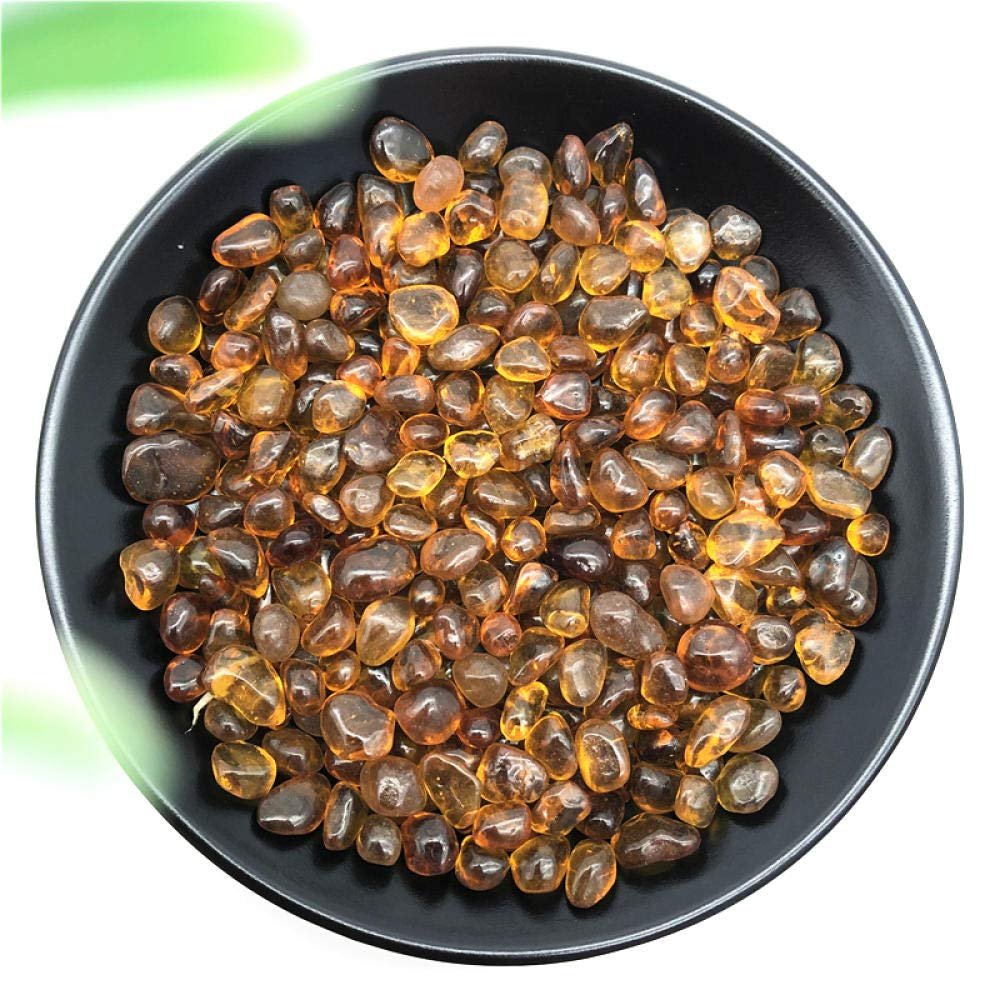 50g 7-10mm Orange Quartz Crystal Stones for Aquarium