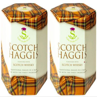 2-Pack Haggis, Scotch Whisky Flavor, Scottish Food Gift, Made in Scotland