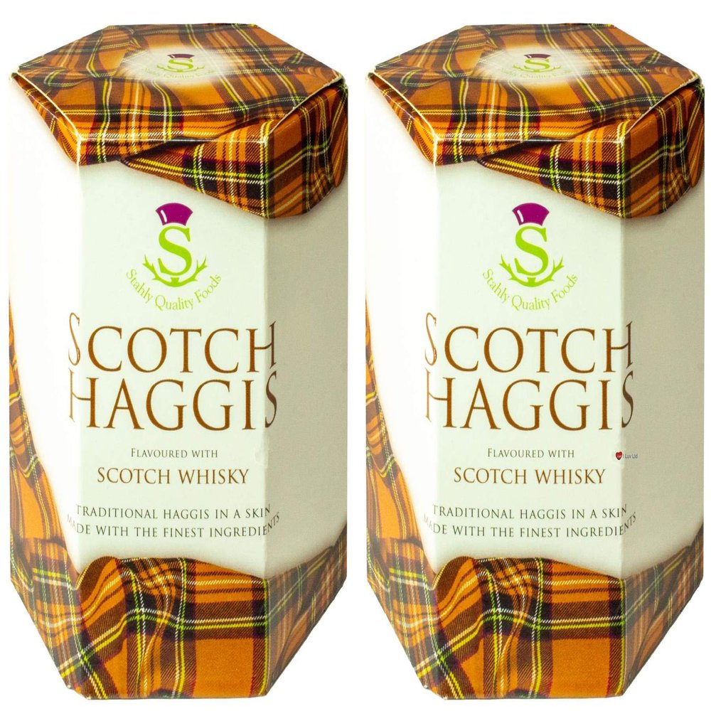 2-Pack Haggis, Scotch Whisky Flavor, Scottish Food Gift, Made in Scotland