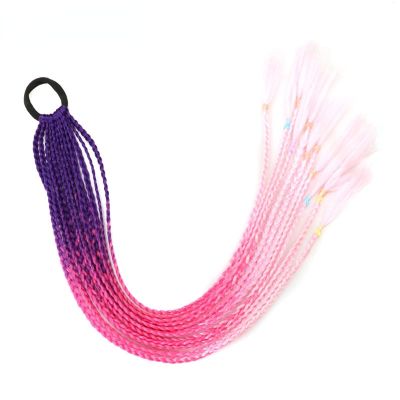 Braided Colorful Hair Extensions, Synthetic Ponytail Twist