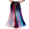 Braided Colorful Hair Extensions, Synthetic Ponytail Twist view 3