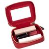 Aileder Mini Leather Lipstick Case with Mirror, Red view 2