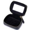 Aileder Mini Leather Lipstick Case with Mirror, Red view 3