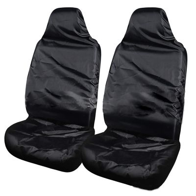 2 x Front Car Seat Covers, Durable Waterproof Pet Protectors, Universal Fit for Cars, Trucks and SUVs, Black