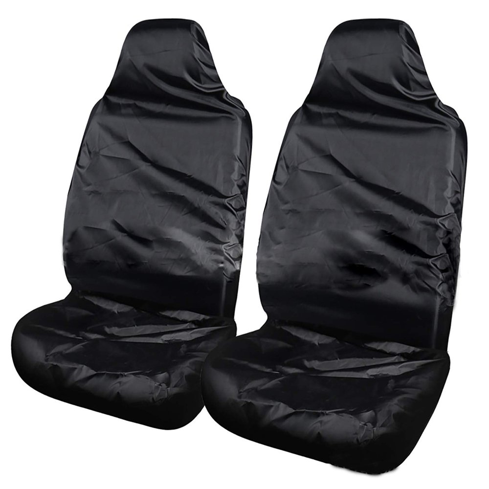 2 x Front Car Seat Covers, Durable Waterproof Pet Protectors, Universal Fit for Cars, Trucks and SUVs, Black