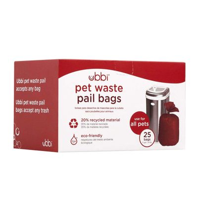 Ubbi Pet Waste Bin Bags, 25 Count