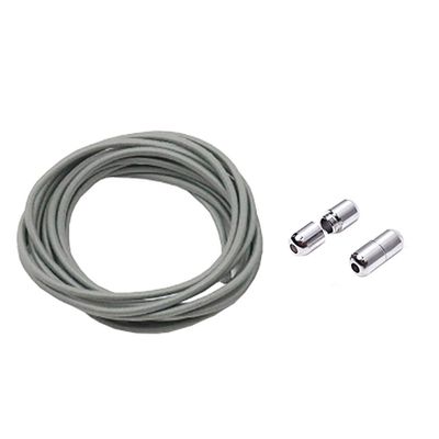 Goodlace No-Tie Elastic Shoelaces with Lock, Silver Gray