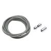 Goodlace No-Tie Elastic Shoelaces with Lock, Silver Gray view 1