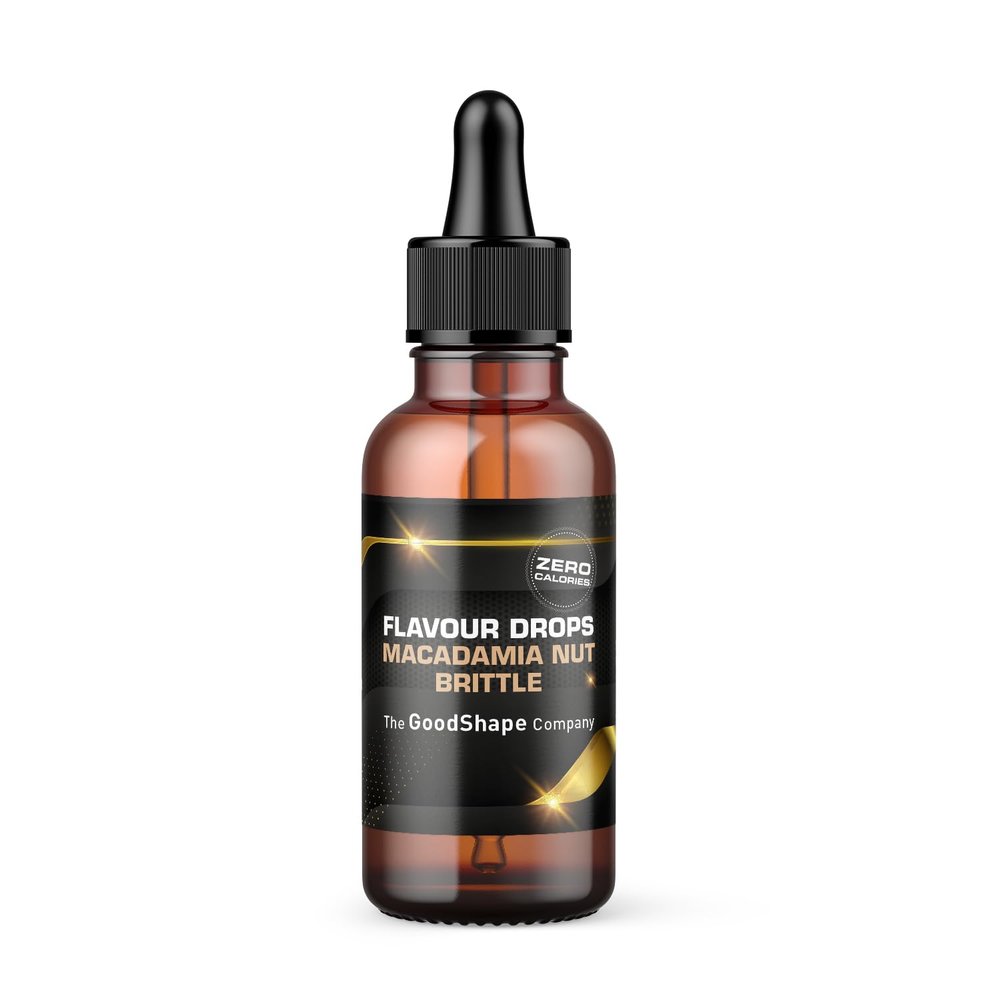 Sugar-Free Flavor Drops, 50 mL – Macadamia Nut Brittle – Zero-Calorie Drops for Sweetening with Dropper, Vegan