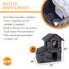 K&H PET PRODUCTS Two-Story Outdoor Cat House with Dining Room, Heated, Gray Leaf, 55.9 x 68.9 x 68.9 cm view 2