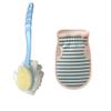 WXJLYZRCXK Double-Sided Long-Handle Bath Brush, Blue view 1