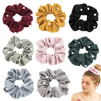 8-Piece Pearl Hair Ties for Women and Girls