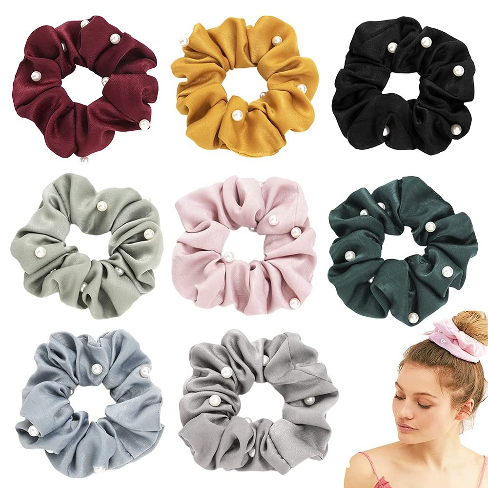 8-Piece Pearl Hair Ties for Women and Girls