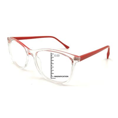 ProEyes Lynx Progressive Blue-Light-Blocking Readers, Red, 1.00