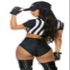 Forplay Women's It's Your Call Referee Costume, Black, S/M view 2