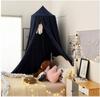 RAILONCH Baby Bed Canopy, Princess Lace Mosquito Net, Dark Blue view 1