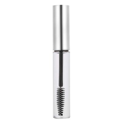 10 mL Empty Mascara Tube with Wand, Refillable Eyelash Serum Container, Matte Silver