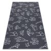 TOYS Children's Rug for Baby or Kids' Room, Gray, 100 x 400 cm view 1