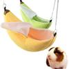 YMZ Banana-Shaped Hanging Hammock for Hamsters and Small Pets, Yellow view 2