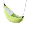 YMZ Banana-Shaped Hanging Hammock for Hamsters and Small Pets, Yellow view 4