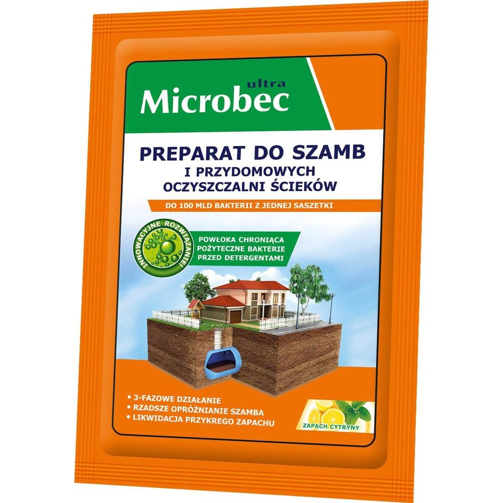BROS Microbec Ultra Septic Tank Cleaner, 18 x 25 g