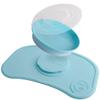 Twistshake Click-Mat Mini + Plate | Non-Slip Baby Dish Set | Baby Plate + Placemat (31x17) | BPA-Free Weaning Plate | Training Plate for Children 6m+ | Blue view 2