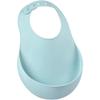 BEABA Baby Bibs, Waterproof Silicone, Adjustable Neckband, Large Food Catcher Pocket, Light Mist/Airy Green, 2-Pack view 3