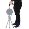 Folding Walking Cane with Plastic Seat, Non-Slip Tripod Base view 4