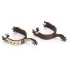 EVTSCAN Cowboy Horse Spurs, Low-Carbon Steel Hand Sculpture, Elegant Equestrian Decoration view 3