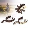 EVTSCAN Cowboy Horse Spurs, Low-Carbon Steel Hand Sculpture, Elegant Equestrian Decoration view 4