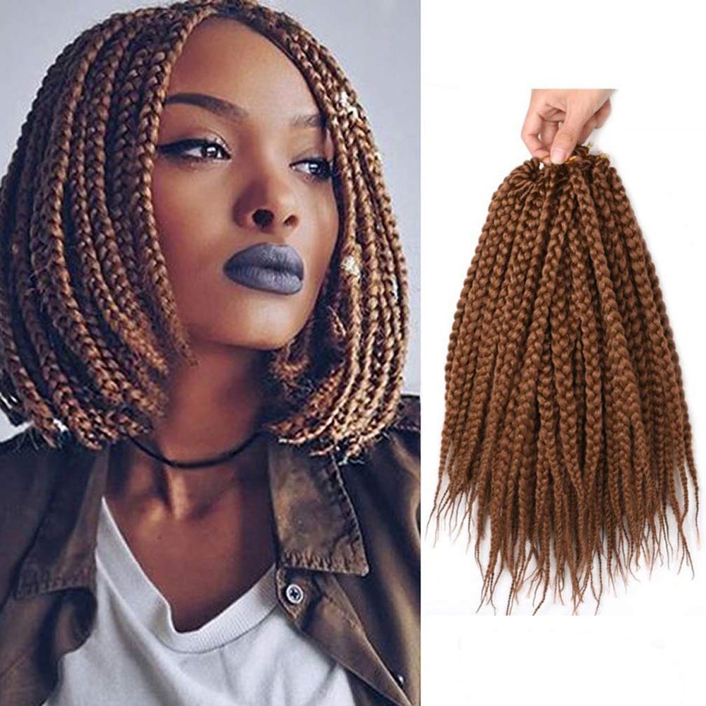 3-Pack 14-Inch Goddess Crochet Box Braids, Pre-Looped Synthetic Hair Extensions