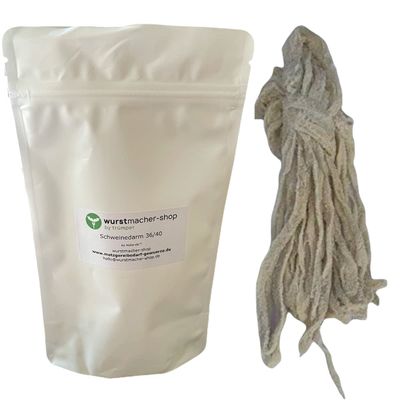 Salted Pork Casings, Caliber 36/40 - 20 Meters | wurstmacher-shop by trmper HALLENDO