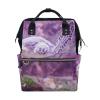 LDIYEU Purple Turtle Diaper Bag Travel Backpack, Large-Capacity Mom Bag view 1